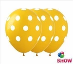Balony gumowe z nadrukiem Kropki (10 szt.)