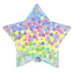 Balon foliowy Konfetti Kropki  18" (45cm.)