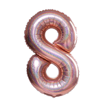 Balon Foliowy Cyferka "8" RoseGold Brokat (100cm.)