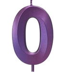 Fioletowo-różowa świeczka cyfra "0"