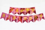 Girlanda papierowa Happy Birthday Czerwona  (1 szt.)