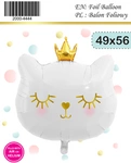 Balon Foliowy Kotek Biały  (49cm*56cm)