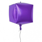 Balon Sześcian Fioletowy Satin  (24 cali)