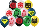 Balony gumowe z nadrukiem MASKI  Avengers (12 szt.)