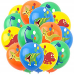 Balony gumowe z nadrukiem Dinozaury (8 szt.)