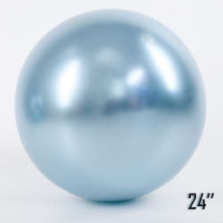 Balon Gigant 24" CHROME,  Błękitny (1 szt.)