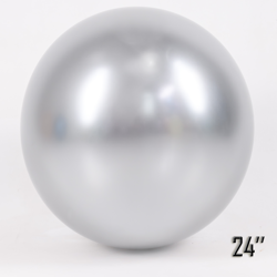 Balon Gigant 24" CHROME, Srebrny (1 szt.)