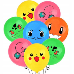 Balony gumowe z nadrukiem Pokemon (10 szt.)