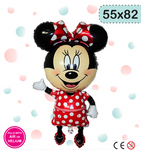 Повітряна кулька з червоної фольги Minnie Mouse (55см*82см)