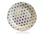 Паперові тарілки White Gold Dots (10 штук).)