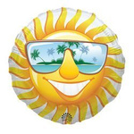 Фольгована повітряна куля Сонце 18" (45см).)