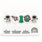 Свічки на день народження з космічною тематикою (5 шт.)