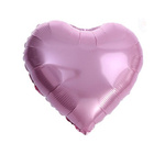 Серце з рожевої фольги 18" (45 см).)