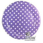 Паперові тарілки Dots Purple (10 шт.).)