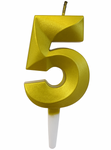 Золота свічка цифра "0"