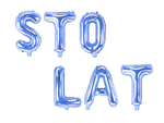 Блакитні повітряні кульки з фольги STO LAT (40 см).)