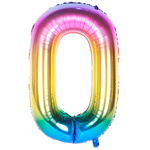 Фольгована кулька номер "0" веселка (100 см.)