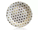 Паперові тарілки White Gold Dots (10 штук).)
