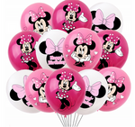 Balony gumowe z nadrukiem Minnie (12 szt.)