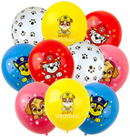 Balony gumowe z nadrukiem Psi Patrol (10 szt.)