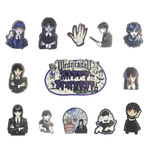 Прикраси для дня народження Wednesday – Темна елегантність на вашому торті (12+1)